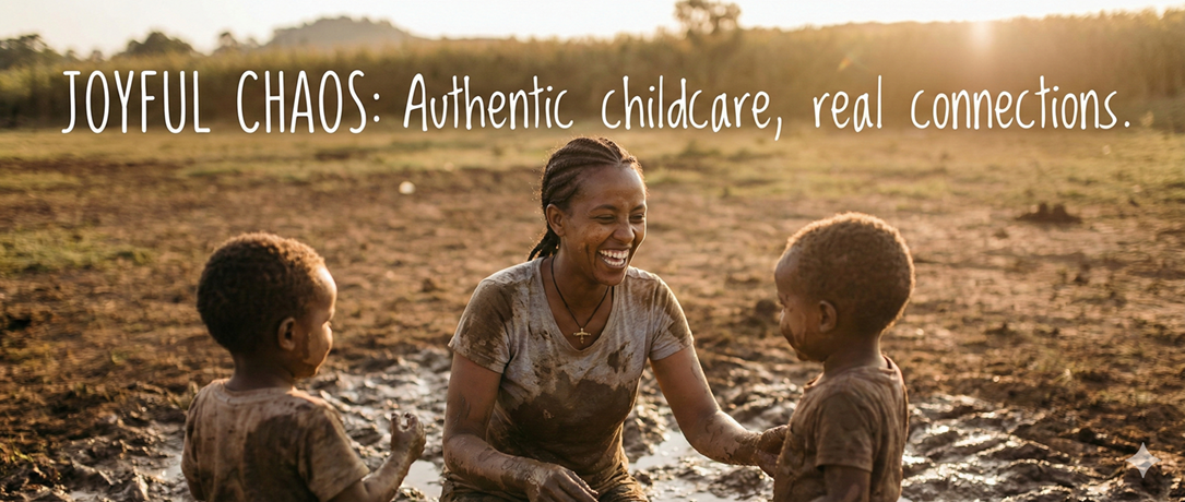 Nanny playing with kids